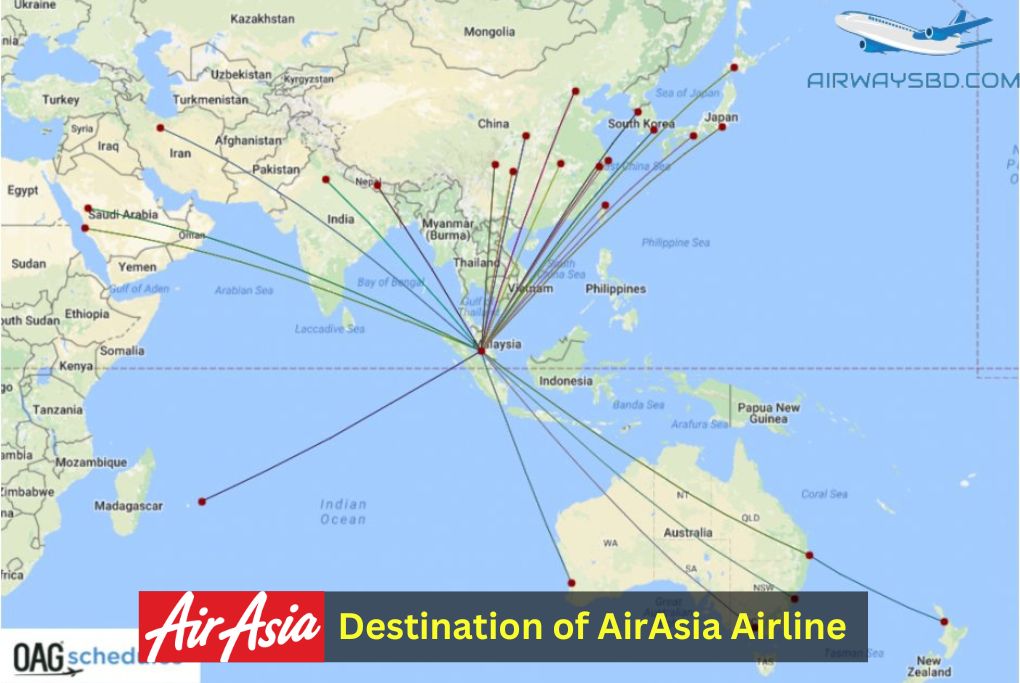 Destination of AirAsia Airline