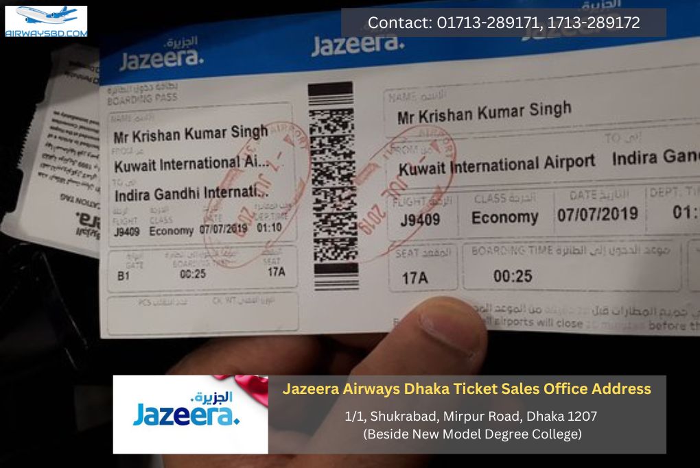 Jazeera Airways Dhaka Ticket Sales Office